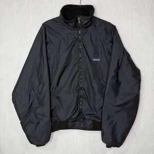 Vintage Patagonia Bomber Jacket Black Men’s Medium Synchilla Fleece Shelled